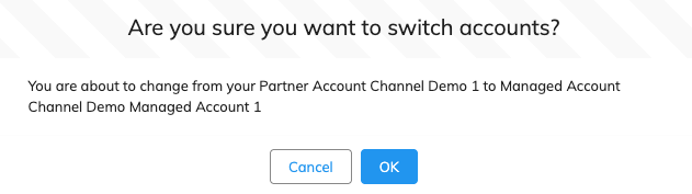 Confirm Switch From Partner prompt